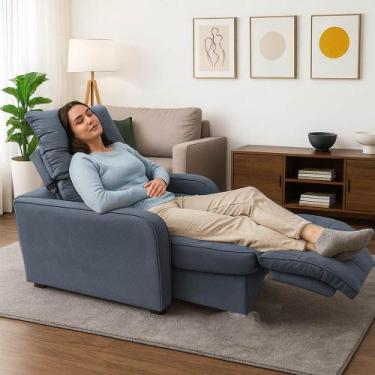 Imagem de Poltrona Retratil e Reclinavel Azera - Bl DECOR, Cinza