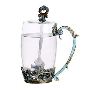 Imagem de Xícara de chá, caneca de café, xícara de chá de vidro clássica, ideias de presente de aniversário personalizadas exclusivas para mulheres avó mãe professoras bebidas quentes 368 g