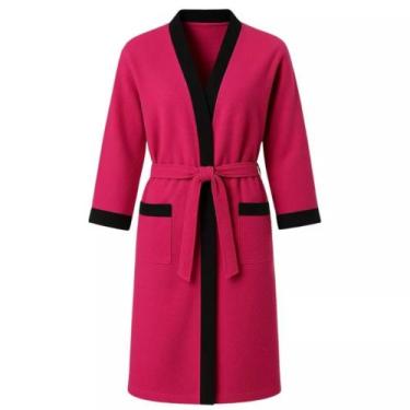 Imagem de Roupão De Banho Unissex Tecido Atoalhado 100% Poliéster Adulto Ultra M