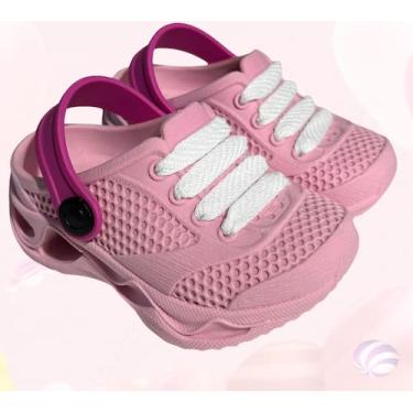 Imagem de Sandália Babuche ou Crock Infantil Feminino Leve, Macio e Confortável 