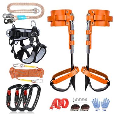 Imagem de Auckyeer Equipamento de escalada de árvores, pontas de escalada de árvores, com alças ajustáveis, pontas de escalada de árvores para trabalho em árvores