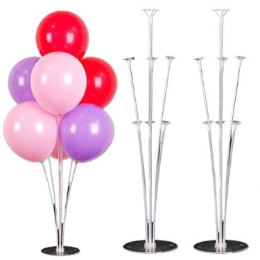 Imagem de Kit 2 Suporte de Balão Mesa 70 cm Suporte Para Bexiga 7 hastes Decoração Festa