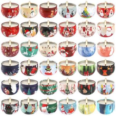 Imagem de Velas perfumadas, conjunto de presentes de Natal YOROXRG, 75 ml, 36 fr