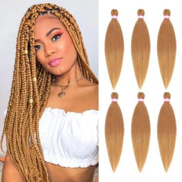 Imagem de Cabelo trançado Dorsanee Honey Blonde, pré-esticado, 20 polegadas x 6