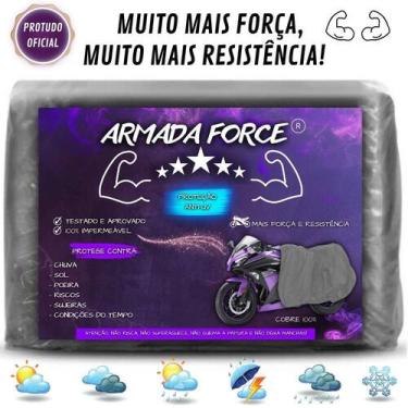 Imagem de Capa Para Moto Tamanho G Sem Forro 100% Impermeável Armada Force - Arm