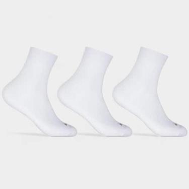 Imagem de Kit 3 Pares Meia Hoahi Cano Alto Unissex - Branco, 39/43