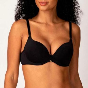 Imagem de Sutiã Push-Up Com Aro e Bojo Cós Reforçado Liz 51805, 44B, Pt, Preto