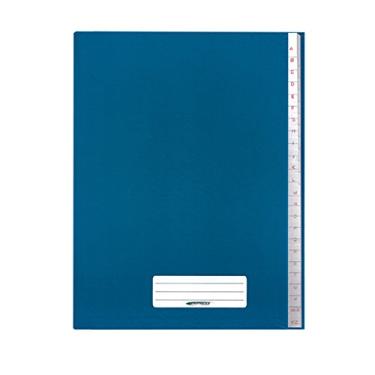 Imagem de Caderno Capa Dura (Tamanho Pequeno) 96 folhas Azul Com Índice - Brimpress