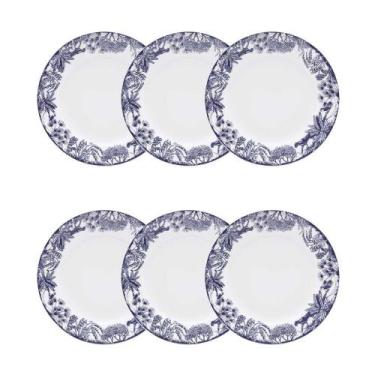 Imagem de Jogo De 6 Pratos Sobremesa 22 Cm Flamingo Toile De Jouy - Oxford