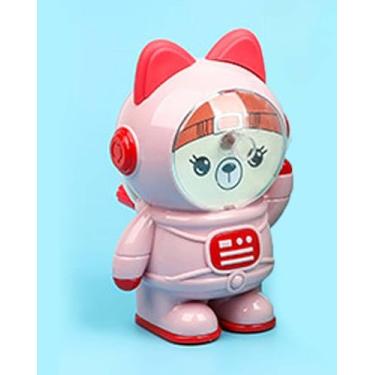 Imagem de Apontador de lápis manual rápido com design Space Cat Vermelho BLC660-02