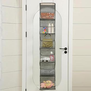 Imagem de Organizador de porta de armário para pendurar – 6 prateleiras e 6 bolsos para itens essenciais para bebês, meninas, dormitório, organizador de brinquedos de pelúcia