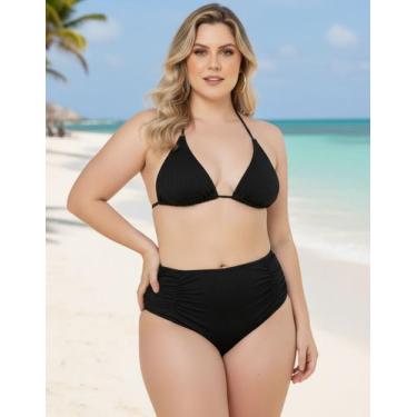 Imagem de Biquíni Cortininha Borboleta Calcinha Cintura Alta Conforto - SUSSURRO