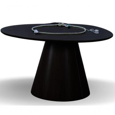 Imagem de Mesa Cone Redonda Orgânica Em ébano 110cm