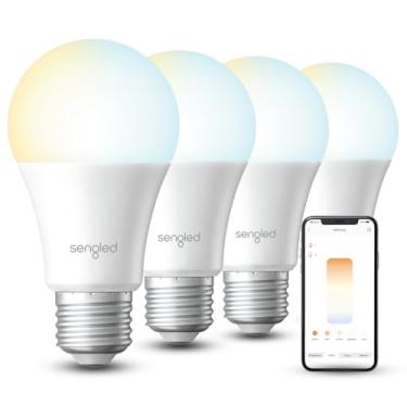 Imagem de Sengled Lâmpadas inteligentes de modo duplo com controle remoto e aplicativo, lâmpadas LED 2700K-6500K reguláveis, lâmpadas de controle remoto equivalente a 60 W, controle de grupo local (4P sem