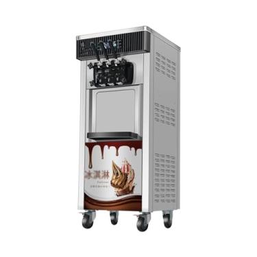 Imagem de Máquina de Raspadinha Máquina de sorvete comercial, refrigeradores móveis, sabor tricolor, cones doces, equipamento congelamento, máquina venda automática Faz Sorvete Cremoso