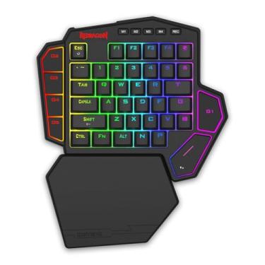 Imagem de Redragon Teclado para jogos K585 HE com gatilho rápido, teclado mecânico de uma mão com fio de 8K com interruptor magnético sedoso UltraMag 100% POM de última geração, design de estrutura flutuante de