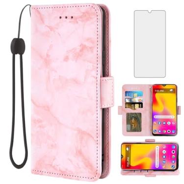 Imagem de Asuwish Capa de telefone para TCL 30 XL T701DL com protetor de tela de vidro temperado e capa carteira de mármore flip porta-cartão suporte suporte couro acessórios para celular 30XL 2022 4G 5G T671G