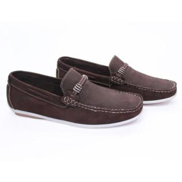 Imagem de Mocassim Dockside Masculino Couro Moderno Estilo Conforto - GTS, Café,