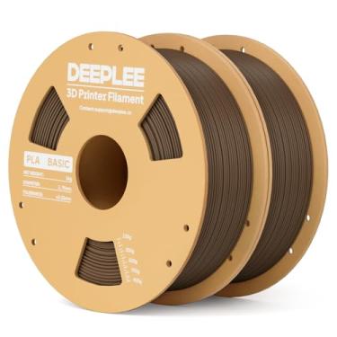 Imagem de DEEPLEE Filamento de impressora 3D PLA Basic de 1,75 mm, filamento de impressão 3D com precisão dimensional +/- 0,02 mm, bem enrolado, sem entupimento, melhor para iniciantes, serve para a maioria das