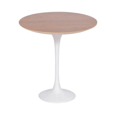Imagem de Mesa Saarinen Lateral Imbuia 51cm - Base Branca
