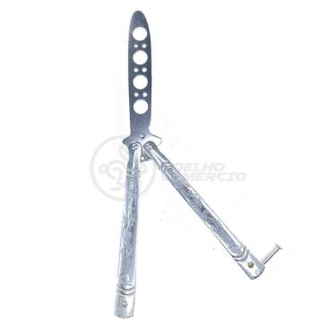 Imagem de Knife Silver Butterfly Prata Borboleta Dobrável De Aço