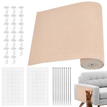 Imagem de OLYCRAFT Protetor de móveis para gatos, 9,5 m x 40,5 cm, protetor de canto para sofá, protetor de sofá de garras, tapetes de arranhões, para substituição de torres de sofá