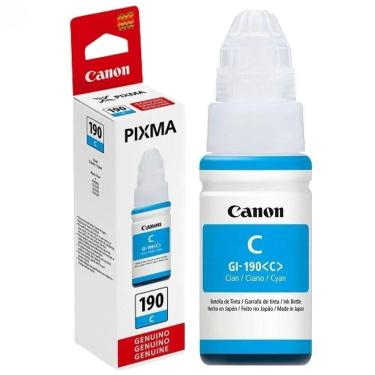 Imagem de Tinta Impressora Original Canon Gi-190 Azul Ciano 70ml