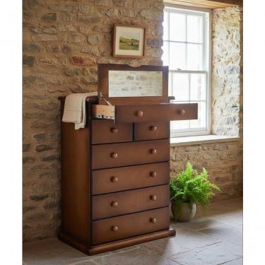 Imagem de Cômoda Gramado Porta Jóias 1,20 X 50 X 80 - Madeira Maciça - Móveis De Gramado - Castanho