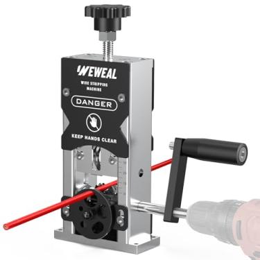 Imagem de Máquina de decapagem manual de fios, máquina de decapagem de cabos de manivela manual alimentada por broca de 0,2 a 3 cm, descascador de fios portátil para reciclagem de cobre de sucata de cabo DIY