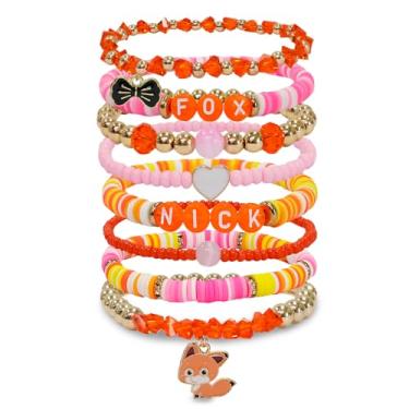 Imagem de Pulseiras empilháveis adequadas para fãs de Zootopia, pulseira elástica Zootopia Merch para mulheres, homens, adolescentes, meninas, meninos, pulseiras de amizade para casais, acessórios de fantasia