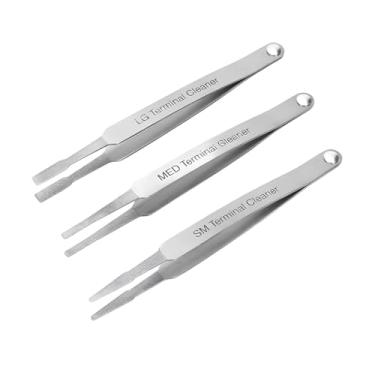 Imagem de FALVFUN Ferramenta de limpeza de terminal de carro, pinça de fiação de limpador de contato elétrico de terminal, acessório de reparo automático para conector de pino de pá elétrica pequeno, ajuste