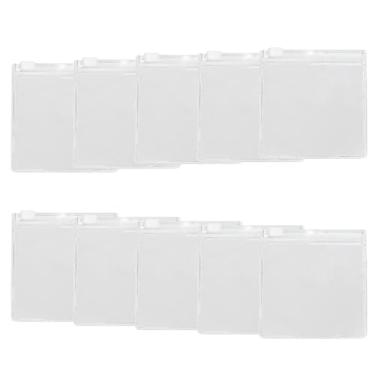 Imagem de Sacos de armazenamento de plástico transparente, bolsas reutilizáveis com zíper para viagens e joias, 8 x 8 cm, pacote com 10