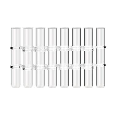 Imagem de HUANGGG 6 pçs/8 peças conjunto de tubos de vidro transparente suporte de flores de mesa recipiente de plantas vaso de flores para decoração de casa e quarto