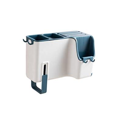 Imagem de Prateleira de parede para cozinha suporte de armazenamento de pauzinhos de parede organizador de utensílios de mesa prateleira de faca cesto de secagem de pratos recipiente escorredor (cor: pacote com