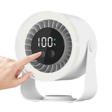 Imagem de Ventilador de mesa, ventilador de ar frio de 10 velocidades | Circulador de ar silencioso recarregável por USB para ventilação de barraca de apartamento, trailer, local de trabalho, estudantes, jovens