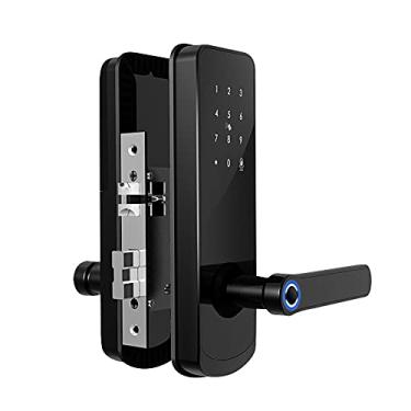 Imagem de Fechadura de porta eletrônica com impressão digital com bloqueio de tela sensível ao toque fechadura com teclado de código de segurança digital para hotel doméstico (Cor: D, Tamanho: 6085) (D 6085)