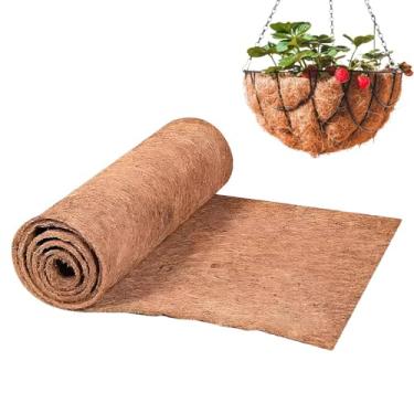Imagem de Forros de cesta para plantador de coco – Tapete de fibra de coco para plantas naturais | Forro de cesta reutilizável, almofada de drenagem para jardim, decoração de jardim, caixa de janela, répteis