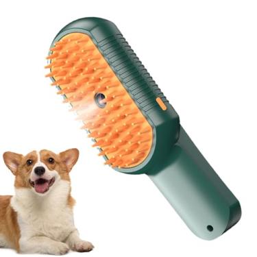 Imagem de Escova a vapor para gatos, escova a vapor não irritante – pente de remoção e desembaraçamento de pelos multifuncional para massagem de animais de estimação