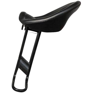 Imagem de JOEUQK Assento infantil de bicicleta, capacidade de suporte de peso de 20 kg, assento dianteiro infantil de bicicleta com descanso traseiro e pedais, compatível com todos os MTB adultos, para crianças