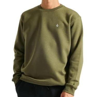 Imagem de Moletom Careca Volcom Single Stone Verde-Masculino