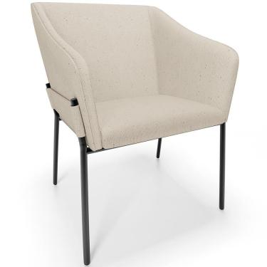Imagem de Cadeira Para Sala De Jantar Estar Living Olívia L02 Linho Bege - Lyam Decor