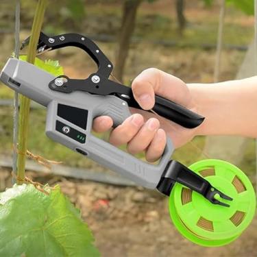 Imagem de Máquina elétrica de amarrar plantas, ferramenta de amarração de videira de plantas de jardim, diâmetro de encadernação de 45 mm, vida útil da bateria 6000/hora, enrolamento automático para uva