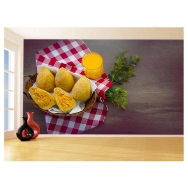 Imagem de Papel De Parede Alimentos Salgados Coxinha Bar 3,5M Al527 - Você Decor
