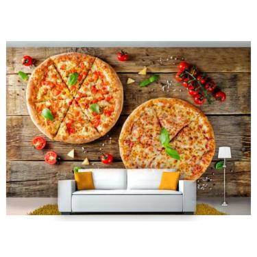 Imagem de Papel De Parede Rodízio Pizza Gourmet 3D Al186 - Você Decora