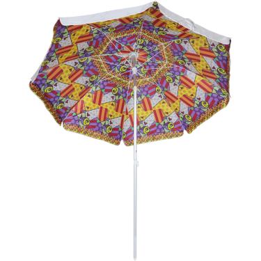 Imagem de GUARDA-SOL CAPRI 2,40 M POLIESTER+SILVER COATING ARTIC. CABO DE ALUMINIO ESTAMPAS SORTIDAS - BEL