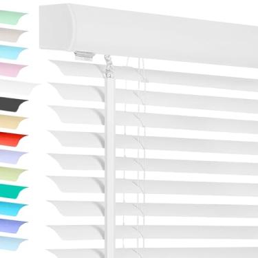 Imagem de Mini persianas de 2,5 cm para janelas internas: Persianas e persianas horizontais com filtro de luz de alumínio, tamanho personalizado Persianas para Ventanas para janelas domésticas, sem fio, 50,8 cm