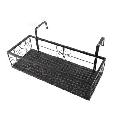 Imagem de Yosoo Prateleira de Flores para Varanda, Plantador Suspenso de Ferro Forjado, Suporte Resistente para Vasos de Plantas, Perfeito para Decoração de Casa ou Escritório