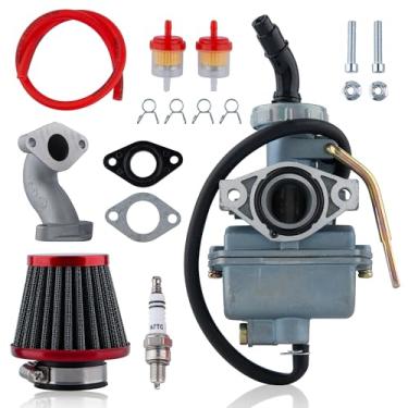 Imagem de Kit de carburador PZ20 para quadriciclo 50cc 70cc 90cc 110cc 125cc 4 tempos ATV Go Kart Dirt Bike compatível com TaoTao Kazuma Coolster Baja SunL NST Roketa Loncin Lifan Honda XR70R CRF70 XR80