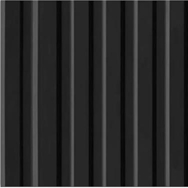 Imagem de Kit 100 Placas 3D PVC Preto 25x25cm – Revestimento Decorativo para Parede Sala Quarto (Ripado,40 UN)