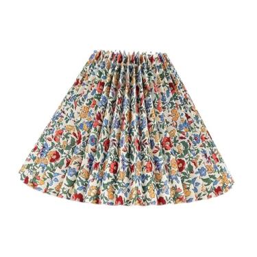 Imagem de KiBcsLic Abajur plissado para mesa, acessórios para abajur, capa para luminária, capa para lustre, luminária de chão, luminária de mesa, para café e sala de, L